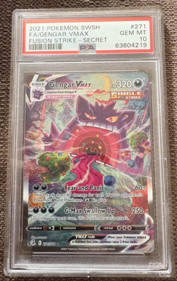 Gengar VMAX Fusion Strike 271/264 Alt art Pokemon PSA 10 - Image 1
