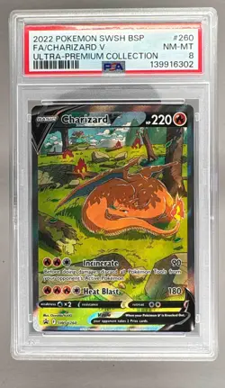 6302 Charizard V 2022 Pokemon Sword & Shield Ultra Premium Promo #SWSH260 PSA 8 - Image 1