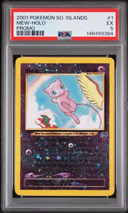 2001 POKEMON SOUTHERN ISLANDS PROMO #1 MEW-HOLO PSA 5 - Image 1