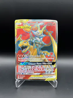 Pokemon TCG Charizard & Braixen GX (Full Art) 212/236 S&M Cosmic Eclipse - Image 1