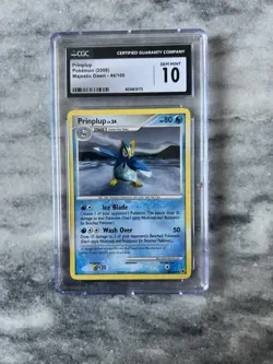Pokemon Card Prinplup CGC 10 Gem Mint, Majestic Dawn 44/100, 2008 - Image 1
