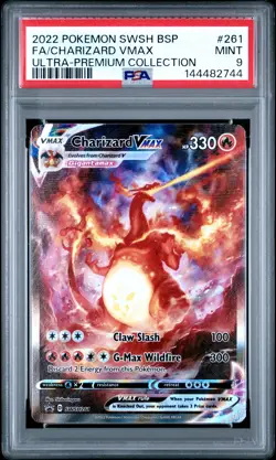 2022 POKEMON SWSH ULTRA-PREMIUM COLLECTION #261 FULL ART/CHARIZARD VMAX PSA 9 - Image 1