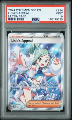 2024 POKEMON SSP EN-SURGING SPARKS ULTRA RARE #234 LISIA'S APPEAL PSA 9 - Image 1