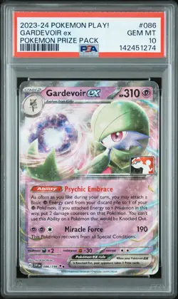 2023-2024 POKEMON PLAY! POKEMON PRIZE PACK #086 GARDEVOIR EX PSA 10 - Image 1
