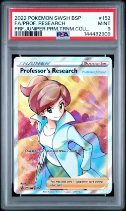 2022 POKEMON SWSH BLACK STAR PROMO #152 FULL ART/PROFESSOR'S RESEARCH PSA 9 - Image 1