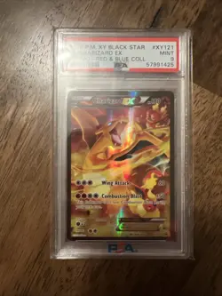Pokemon Charizard EX Red & Blue Coll. Black Star Full Art Promo XY121 PSA 9 Mint - Image 2