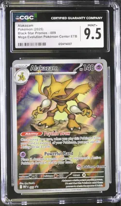 Alakazam 009 Mega Evolution Promo Pokemon Center Stamped PSA CGC 9.5 Mint+ - Image 1