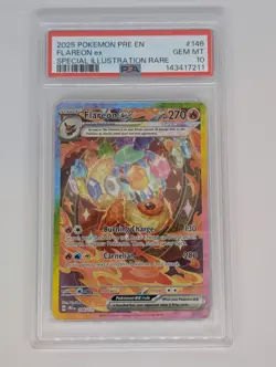 💎 POKEMON PRE PRISMATIC Evolutions 146/131 FLAREON EX SIR PSA 10 - Image 5