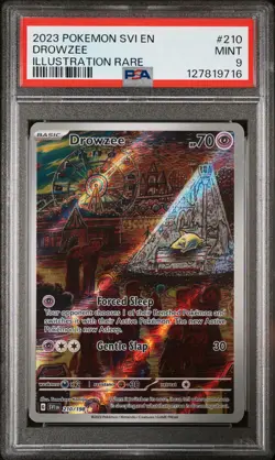 2023 POKEMON SVI EN-SCARLET & VIOLET ILLUSTRATION RARE #210 DROWZEE PSA 9 - Image 1