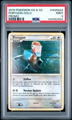 2010 POKEMON HEARTGOLD & SOULSILVER PROMO #HGSS22 PORYGON-HOLO PSA 9 - Image 1