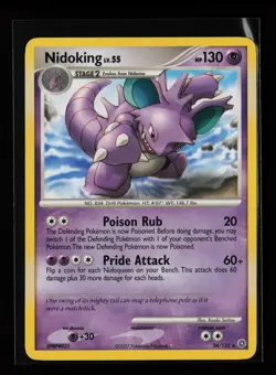 Nidoking 34/132 Rare Secret Wonders Heavily Played Pokemon Card - Image 1