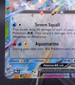 Pokemon TCG Vaporeon ex 023/131 Prismatic Evolutions Double Rare Holo NM - Image 5