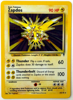 Pokemon Zapdos 19/110 Holo – Legendary Collection 2002 WOTC LP - Image 1
