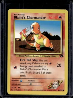 2000 Pokemon Gym Challenge Blaine's Charmander #60/132 - Image 1