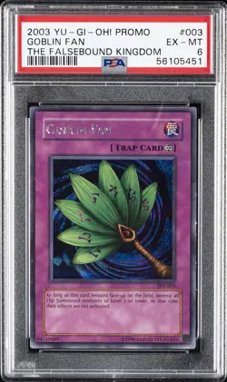 2003 YU-GI-OH! PROMO THE FALSEBOUND KINGDOM #003 GOBLIN FAN PSA 6 - Image 1