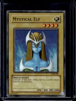 2002 Yu-Gi-Oh! Legend of Blue Eyes White Dragon Mystical Elf #LOB-062 - Image 1
