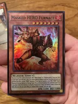 Yu-Gi-Oh! Masked HERO Furnace MZMU-EN015 1st Edition Super Rare Great Condition - Image 1