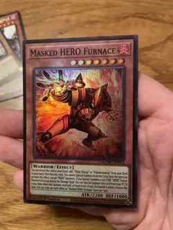 Yu-Gi-Oh! Masked HERO Furnace MZMU-EN015 1st Edition Super Rare Great Condition - Image 2