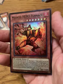 Yu-Gi-Oh! Masked HERO Furnace MZMU-EN015 1st Edition Super Rare Great Condition - Image 5