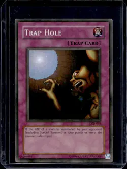 2002 Yu-Gi-Oh! Legend of Blue Eyes White Dragon Trap Hole #LOB-058 - Image 1