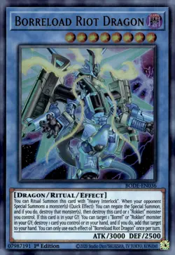 Yu-Gi-Oh! Borreload Riot Dragon 1st Ed. BODE-EN036 Ultra Rare NM/LP x1 - Image 1