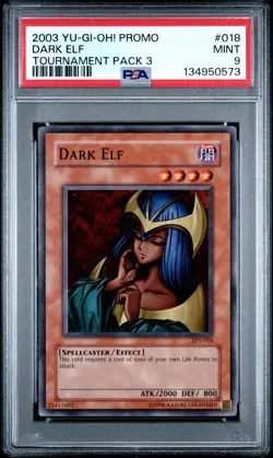 2003 YU-GI-OH! PROMO TP3-TOURNAMENT PACK 3 #018 DARK ELF PSA 9 - Image 1