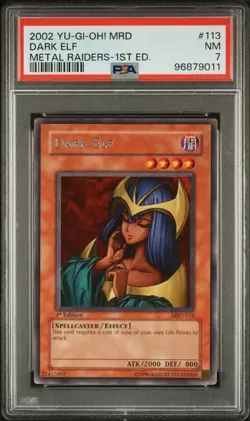 2002 Yu-Gi-Oh! MRD-Metal Raiders 1st Edition #113 DARK ELF PSA 7 NM - Image 1