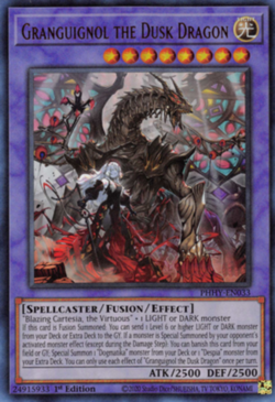 Yugioh! LP Granguignol the Dusk Dragon - PHHY-EN033 - Ultra Rare - 1st Edition L - Image 1