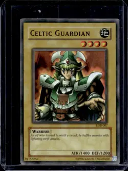 2002 Yu-Gi-Oh! Legend of Blue Eyes White Dragon Celtic Guardian #LOB-007 - Image 1