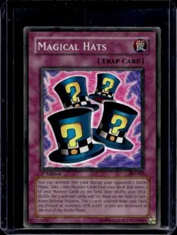 2002 Yu-Gi-Oh! Pharaoh's Servant 1st Edition Magical Hats #PSV-033 - Image 1