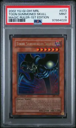 Yu-Gi-Oh! Toon Summoned Skull MRL-073 1st Edition PSA 9 Mint - Image 1