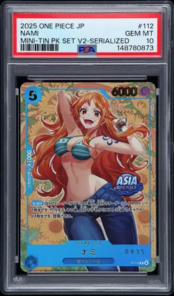 2025 ONE PIECE JPN MINI-TIN PACK SET VOL.2 SERIALIZED #112 NAMI PSA 10 - Image 1