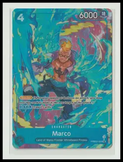 ONE PIECE CARD GAME TCG - MARCO PRB02-008 SR ALT ART NEAR MINT / MINT ENGLISH - Image 1
