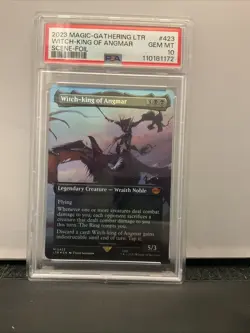 2023 Magic The Gathering LTR Witch King Of Angmar Scene Foil #423 PSA 10 GemMT - Image 1