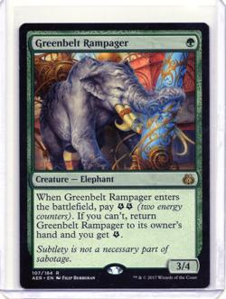 Greenbelt Rampager 122 Aether Revolt MTG Magic AER LP - Image 1