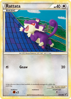 Rattata 64/90 Common | HS—Undaunted | Pokemon Card - Image 1