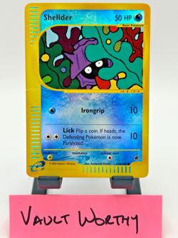 💧 2002 Pokemon Expedition #129 Shellder Reverse Holo E-Reader WOTC Card 💧 - Image 1