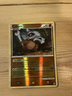 Pokemon Cubone 60/102 Triumphant Reverse Holo Common Basic 40 HP Card - Image 1