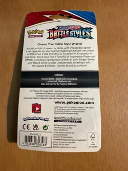 Pokemon Battle Styles Booster Pack w/ Charmander Card & Mewtwo Coin 110821DMT - Image 2