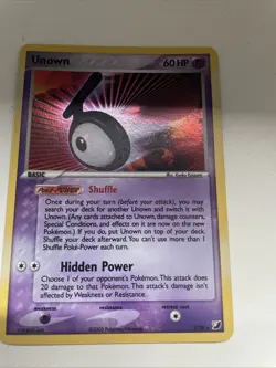Pokemon TCG Unown T EX Unseen Forces T/28 Holo Holo Rare - Image 1