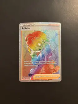 Pokemon TCG Trainer Allister 192/185 Vivid Voltage Holo Rainbow Secret Rare - Image 1