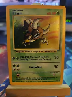 Pokemon TCG Pinsir Holo Rare Card Jungle No Symbol Error, Card 9/64 NM Clean! - Image 1