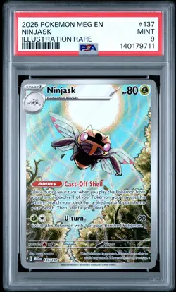 2025 POKEMON MEG EN-MEGA EVOLUTION ILLUSTRATION RARE #137 NINJASK PSA 9 - Image 1