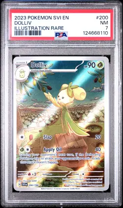 2023 POKEMON SVI EN-SCARLET & VIOLET ILLUSTRATION RARE #200 DOLLIV PSA 7 - Image 1