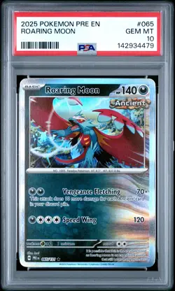 2025 POKEMON PRE EN-PRISMATIC EVOLUTIONS #065 ROARING MOON PSA 10 - Image 1