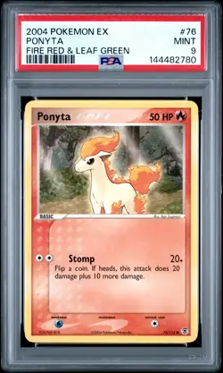 2004 POKEMON EX FIRE RED & LEAF GREEN #76 PONYTA PSA 9 - Image 1
