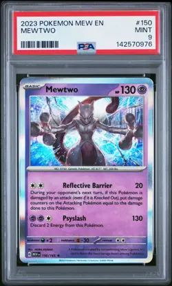 2023 Pokemon Mew EN-151 Mewtwo PSA 9 #150 - Image 1