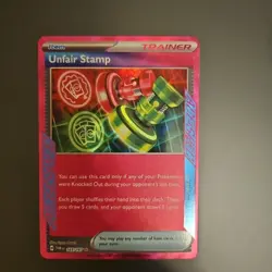 Pokemon TCG Unfair Stamp 165/167 Twilight Masquerade ACE SPEC Trainer Item NM - Image 1