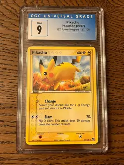 🔥Pikachu EX Power Keepers 57 Pokemon TCG CGC 9 PSA Mint - Image 1