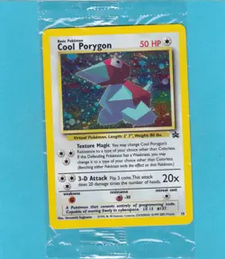 Pokemon - Sealed Cool Porygon Holo Black Star Promo # 15 NM - Image 1
